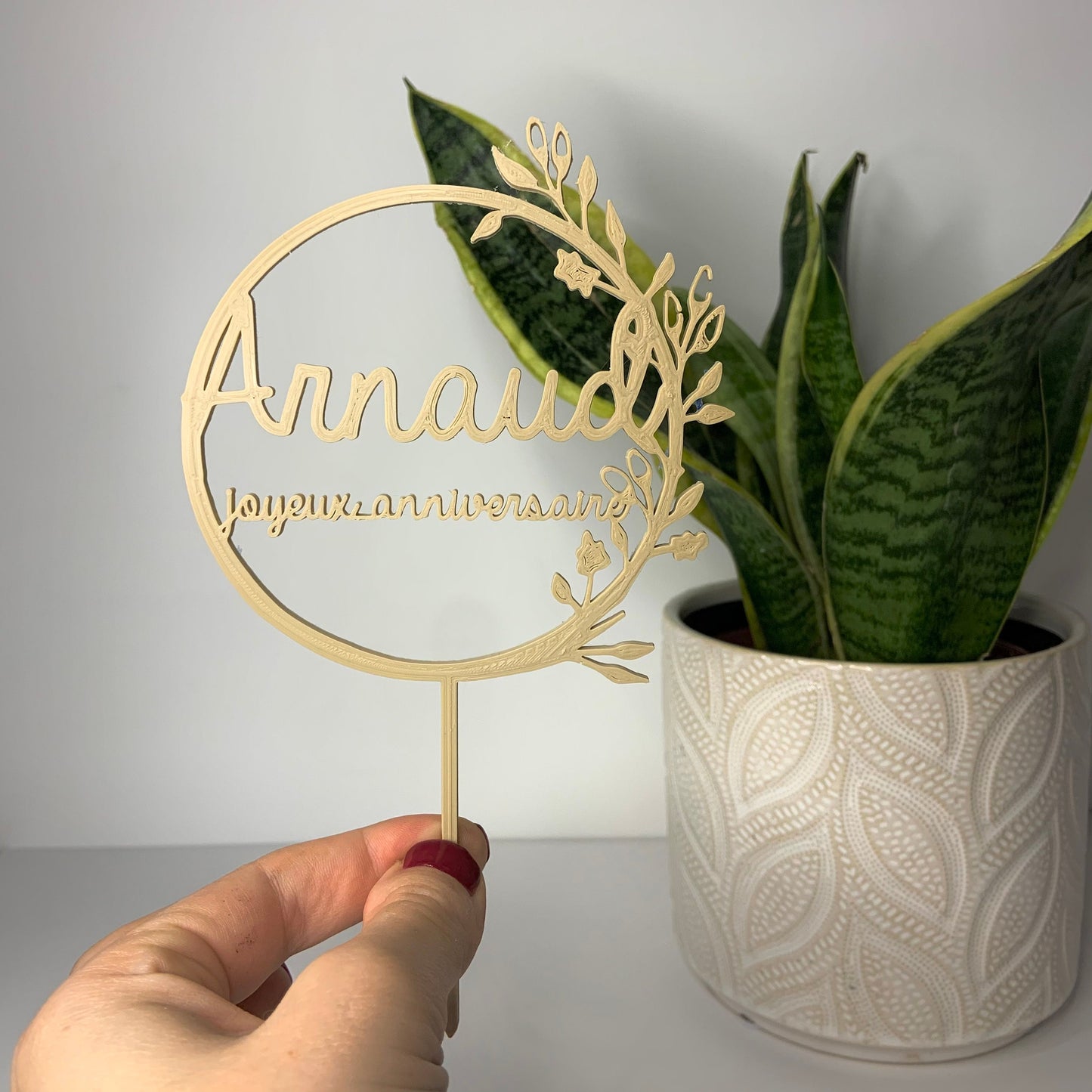 Cake Topper 3D Personnalisé – Décoration Unique pour Gâteau d’Anniversaire et Célébrations