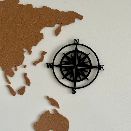 Boussole 3D Personnalisée – Décoration Murale Inspirante pour Maison et Bureau