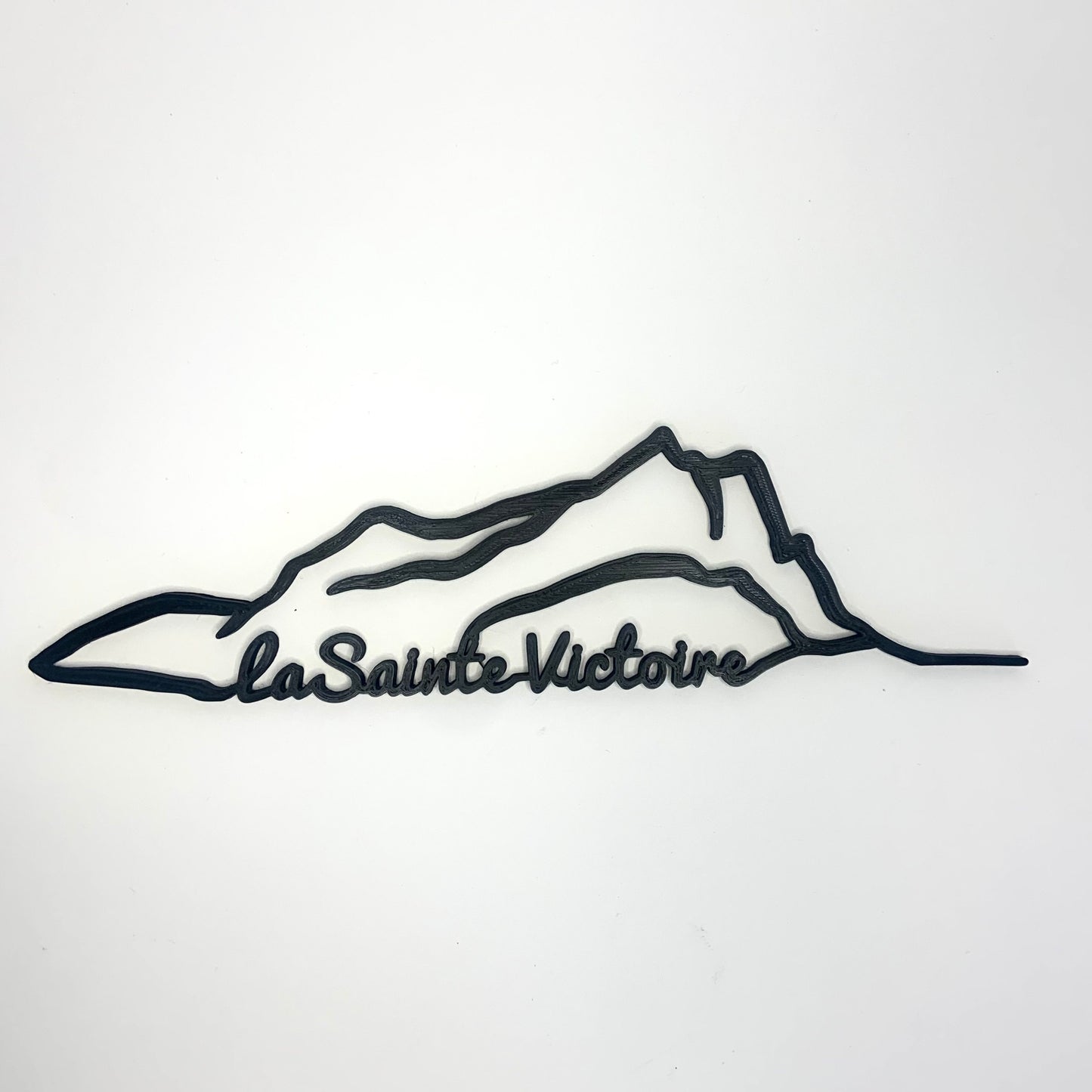 Décoration Murale Fil Noir Montagne Sainte-Victoire - Art Minimaliste Aix-en-Provence