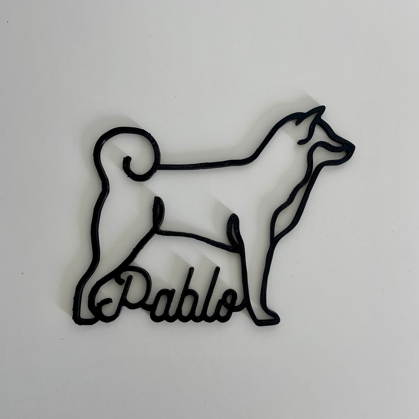 Décoration Murale Shiba Inu Personnalisée – Ajoutez le Prénom de Votre Chien