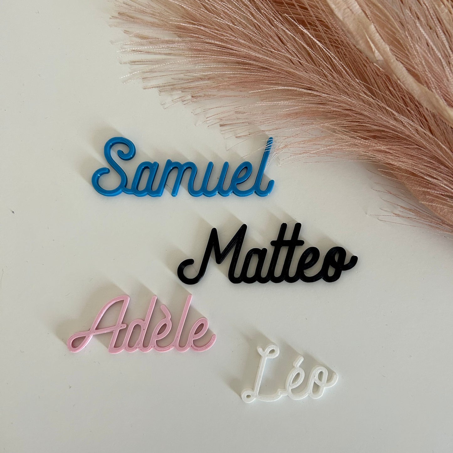 Marque-place personnalisé – Identificateur de prénom pour décoration de table