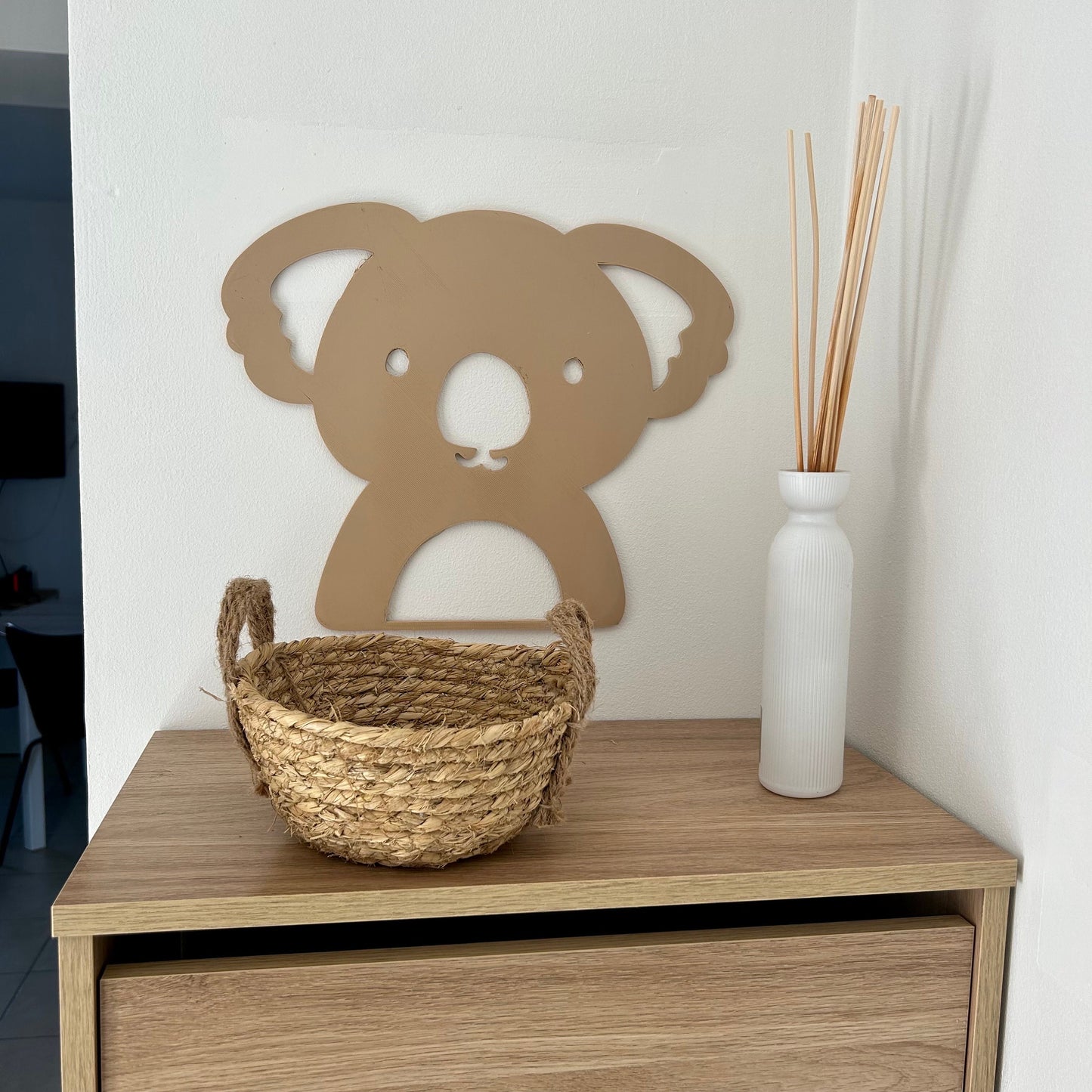 Prénom porte chambre bébé Koala pour décoration chambre enfant plaque avec prénom pour idée cadeau style animaux cadeau bebe personnalisable