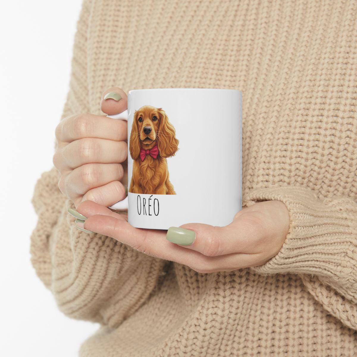 tasse cocker à personnaliser cadeau spaniel pour les dog mom texte personnalisé tasse avec chien mug personnalisé