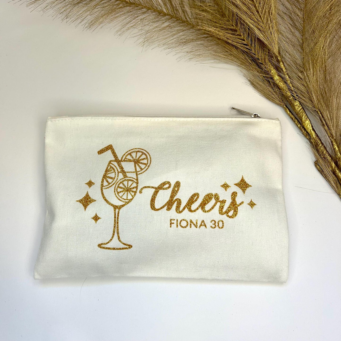 pochette à personnaliser theme spritz, cadeau pour invité d’anniversaire, décoration personnalisée pour votre anniversaire, EVJF, ou mariage