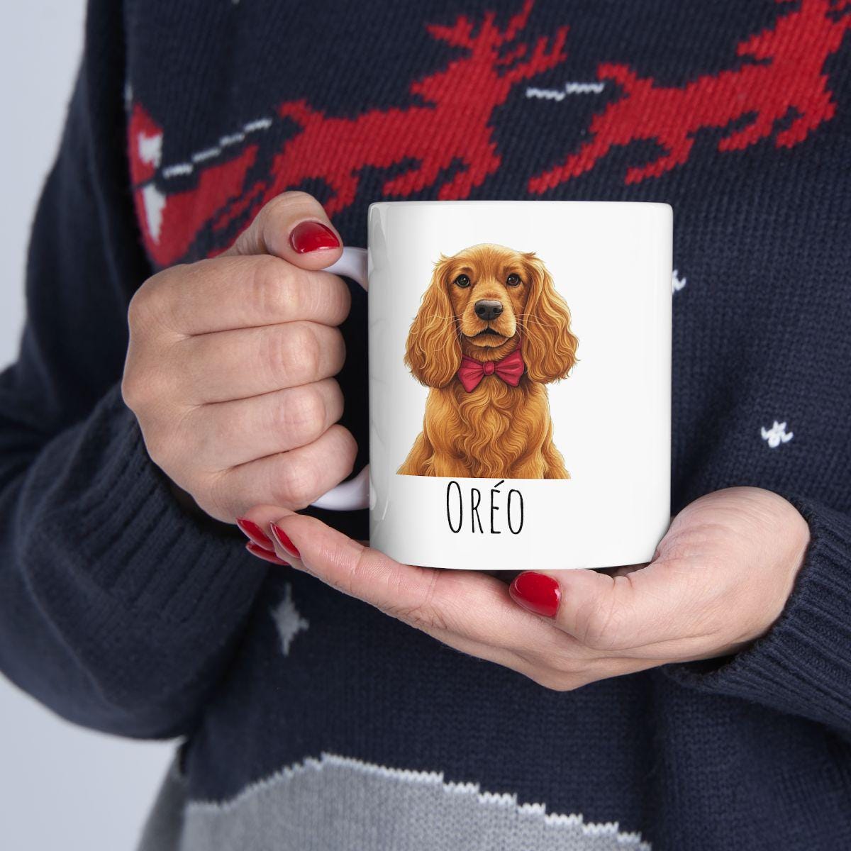 tasse cocker à personnaliser cadeau spaniel pour les dog mom texte personnalisé tasse avec chien mug personnalisé