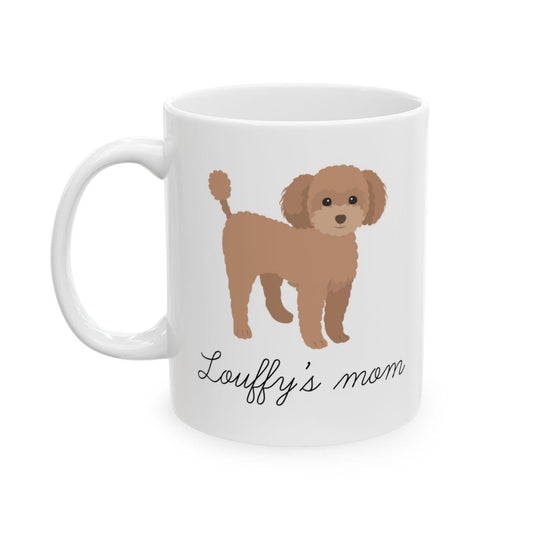 tasse caniche à personnaliser cadeau doodle pour les dog mom texte personnalisé tasse avec illustration de chien mug personnalisé