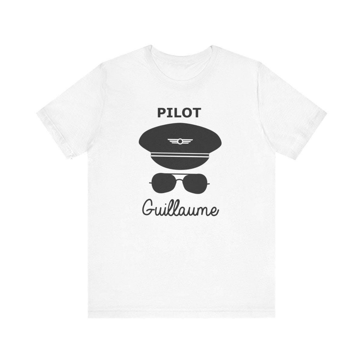 tee shirt pilote d'avion à personnaliser couleurs et texte personnalisable t shirt pour cadeau pour pilote d'avion cadeau personnalise