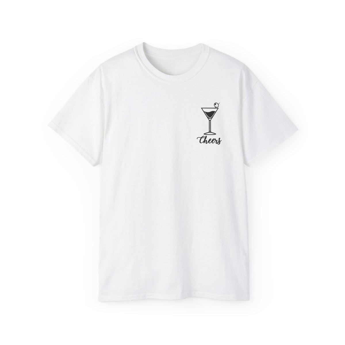 tee shirt avec design cocktail à personnaliser couleurs et texte personnalisable tee shirt design pour anniversaire ou EVJF thème cocktail