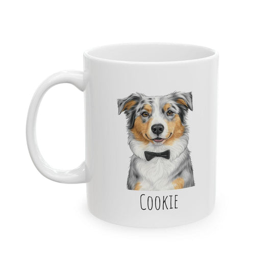 tasse berger australien à personnaliser cadeau sheperd pour les dog mom texte personnalisé tasse avec  chien mug personnalisé