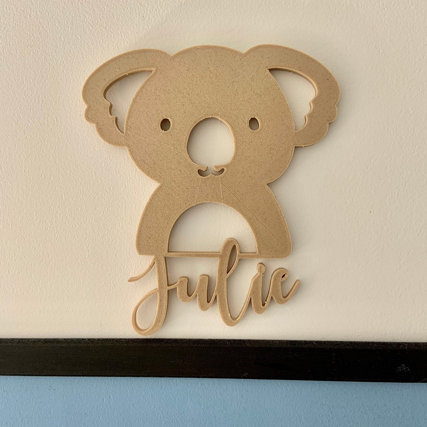 Prénom porte chambre bébé Koala pour décoration chambre enfant plaque avec prénom pour idée cadeau style animaux cadeau bebe personnalisable