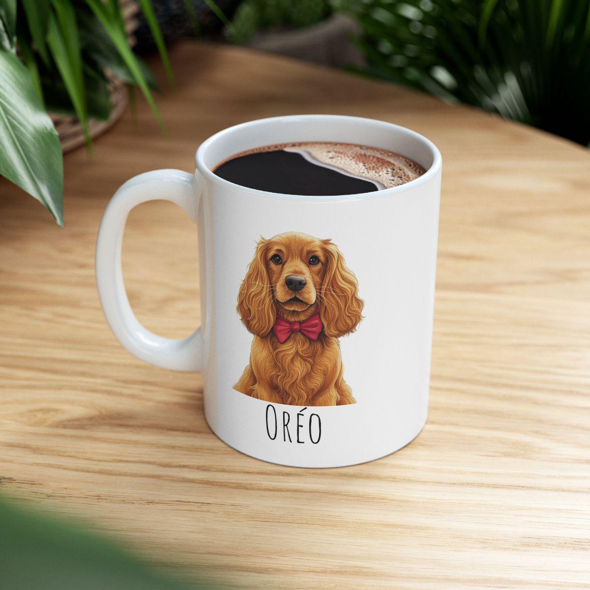 tasse cocker à personnaliser cadeau spaniel pour les dog mom texte personnalisé tasse avec chien mug personnalisé