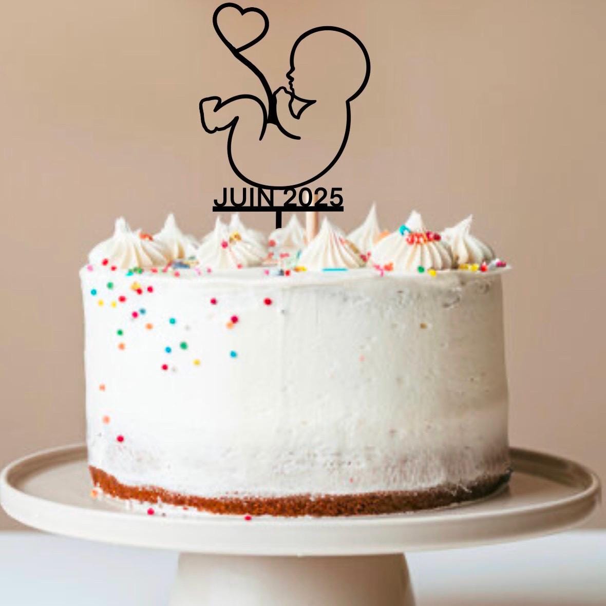 Cake topper personnalisé avec chiffres en écriture âge d’anniversaire décoration de gâteau anniversaire adulte