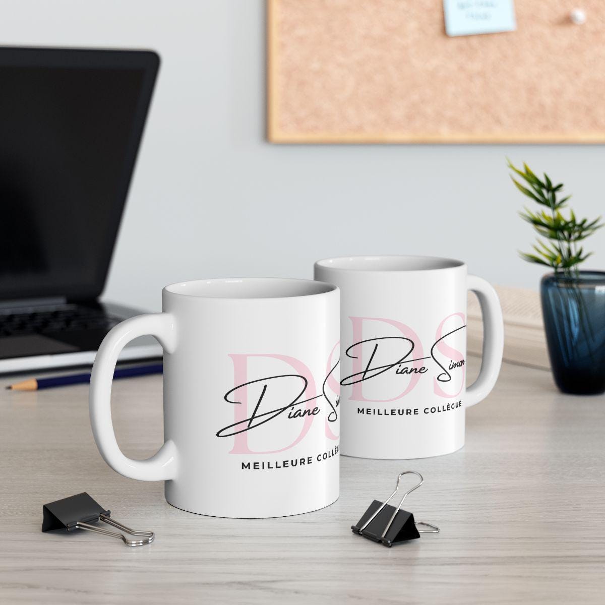 Tasse Personnalisée avec Prénom et Message - Cadeau Uniqu