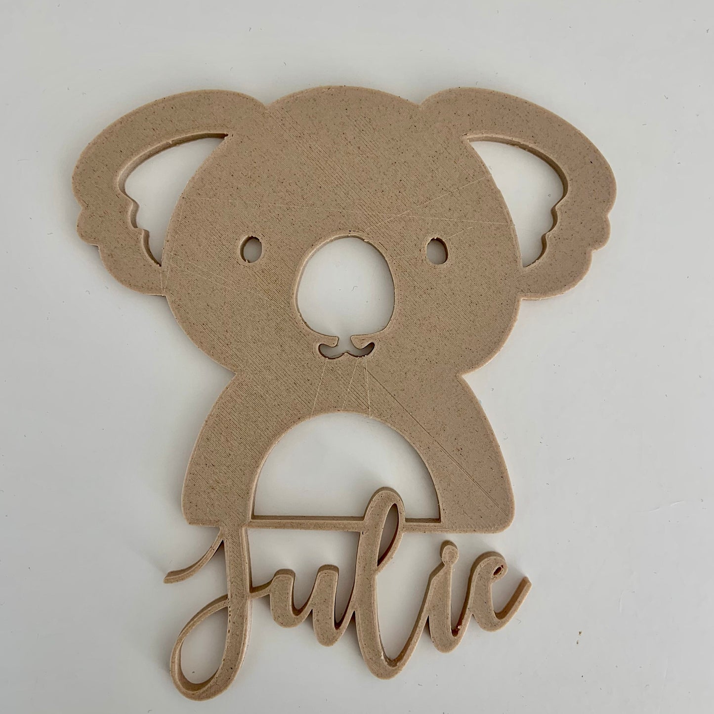 Prénom porte chambre bébé Koala pour décoration chambre enfant plaque avec prénom pour idée cadeau style animaux cadeau bebe personnalisable