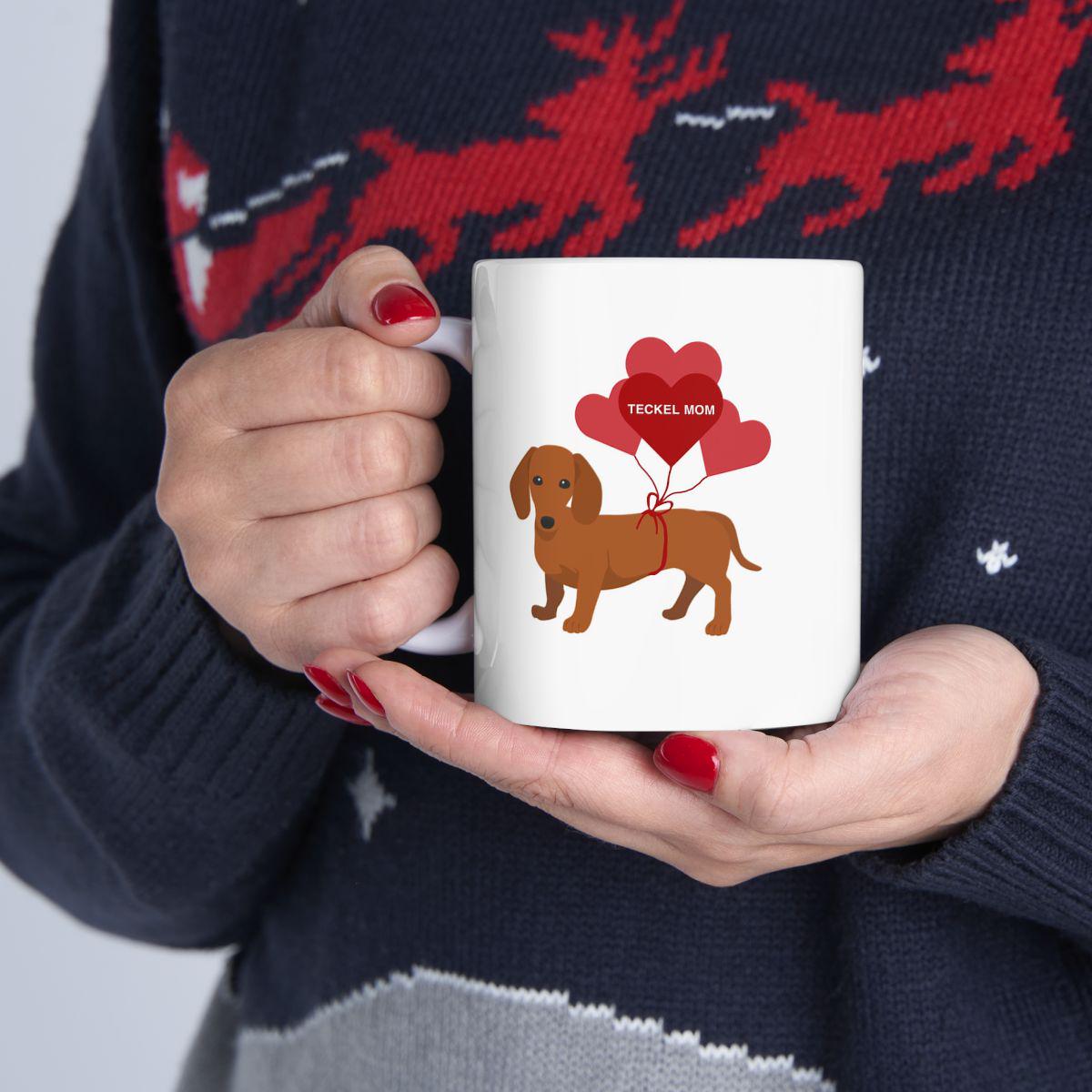 tasse teckel à personnaliser cadeau dachshund pour les dog mom texte personnalisé tasse avec illustration de chien mug personnalisé