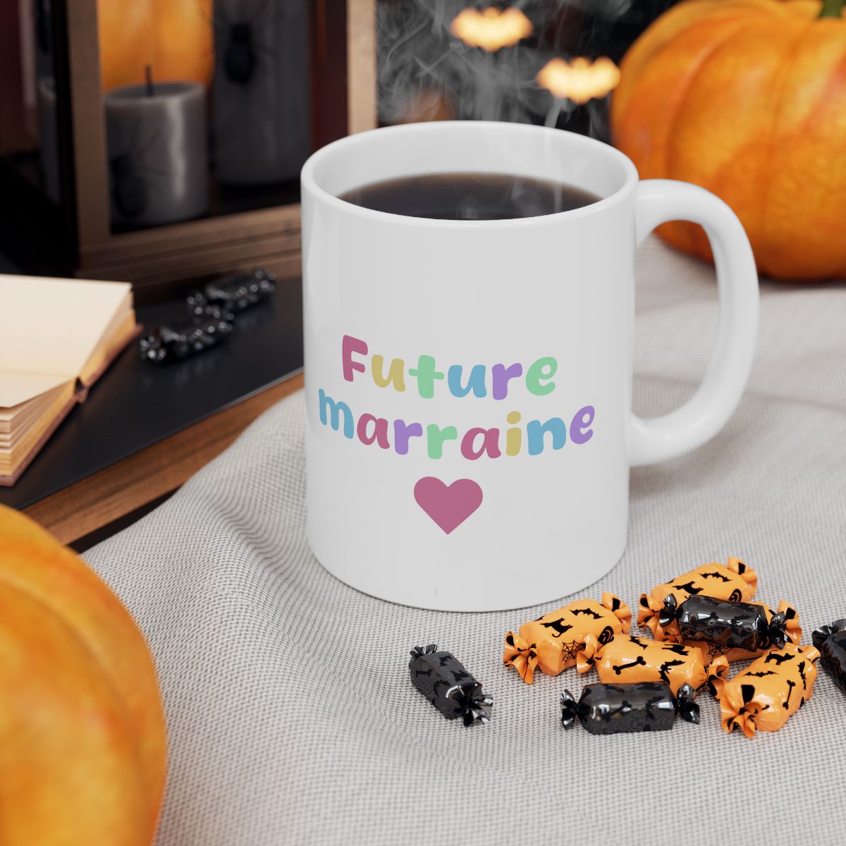 Tasse future marraine, cadeau marraine, cadeau pour elle, mug original, annonce marraine