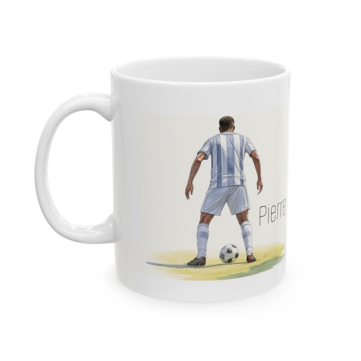 mug tasse à personnaliser football avec prénom cadeau unique footballer pour collègue famille ou amie