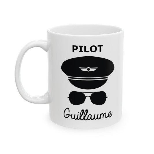 mug tasse pilote d'avion à personnaliser avec prénom et message cadeau unique pour pilote d'avion ou amie cadeau personnalise original