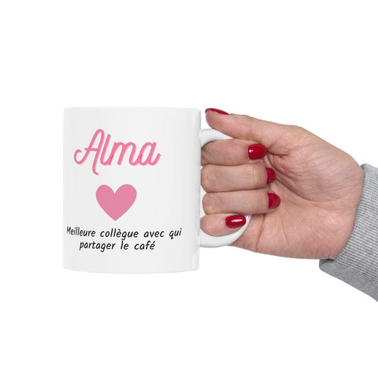 mug tasse à pour collègue humoristique personnaliser avec prénom cadeau unique pour collègue famille ou amie cadeau personnalise original