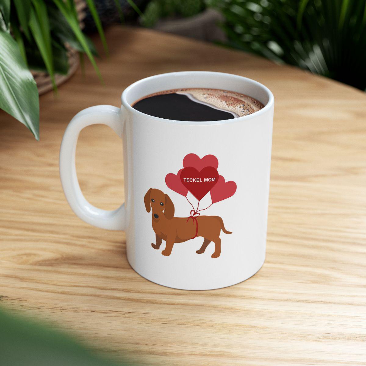 tasse teckel à personnaliser cadeau dachshund pour les dog mom texte personnalisé tasse avec illustration de chien mug personnalisé