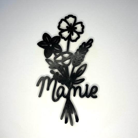 bouquet de fleurs  en décoration murale pour idée cadeau fête des grands mères cadeau grand mere