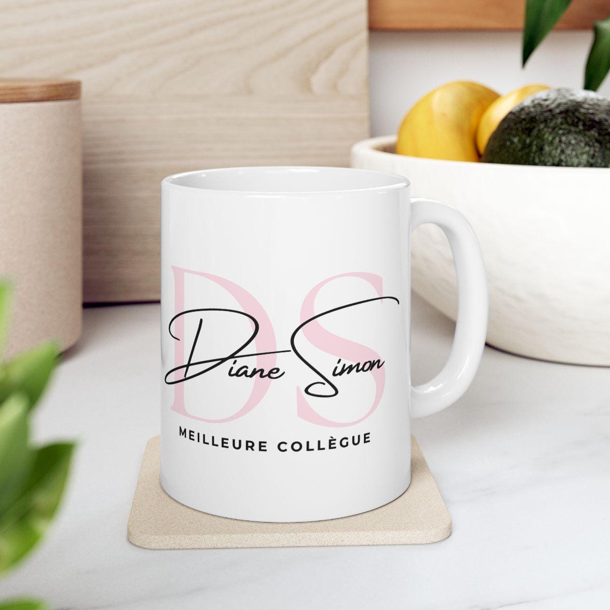 Tasse Personnalisée avec Prénom et Message - Cadeau Uniqu