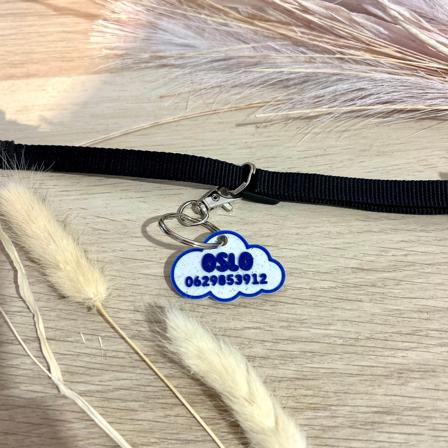 Médaille chien sans bruit nuage confortable pour chien, animaux, ou chats à personnaliser prénom  médaille d'identité avec choix de couleurs