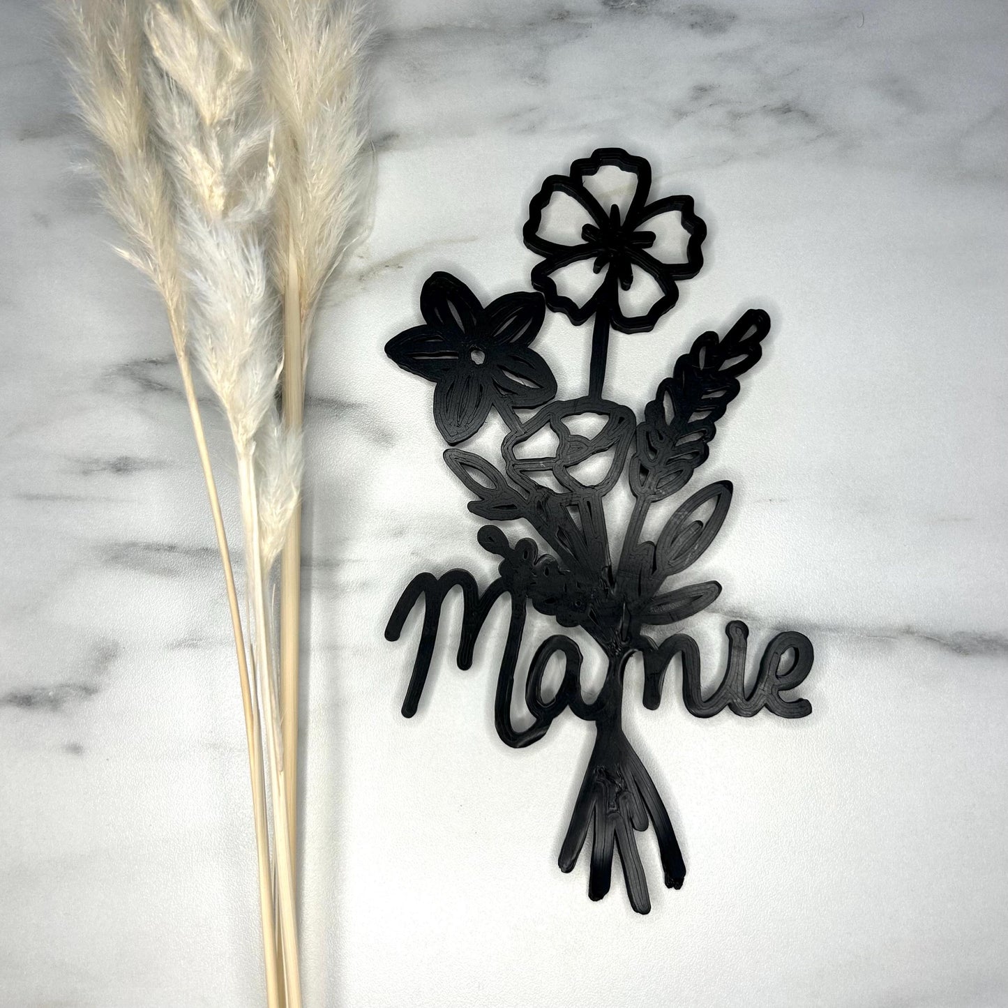 bouquet de fleurs  en décoration murale pour idée cadeau fête des grands mères cadeau grand mere