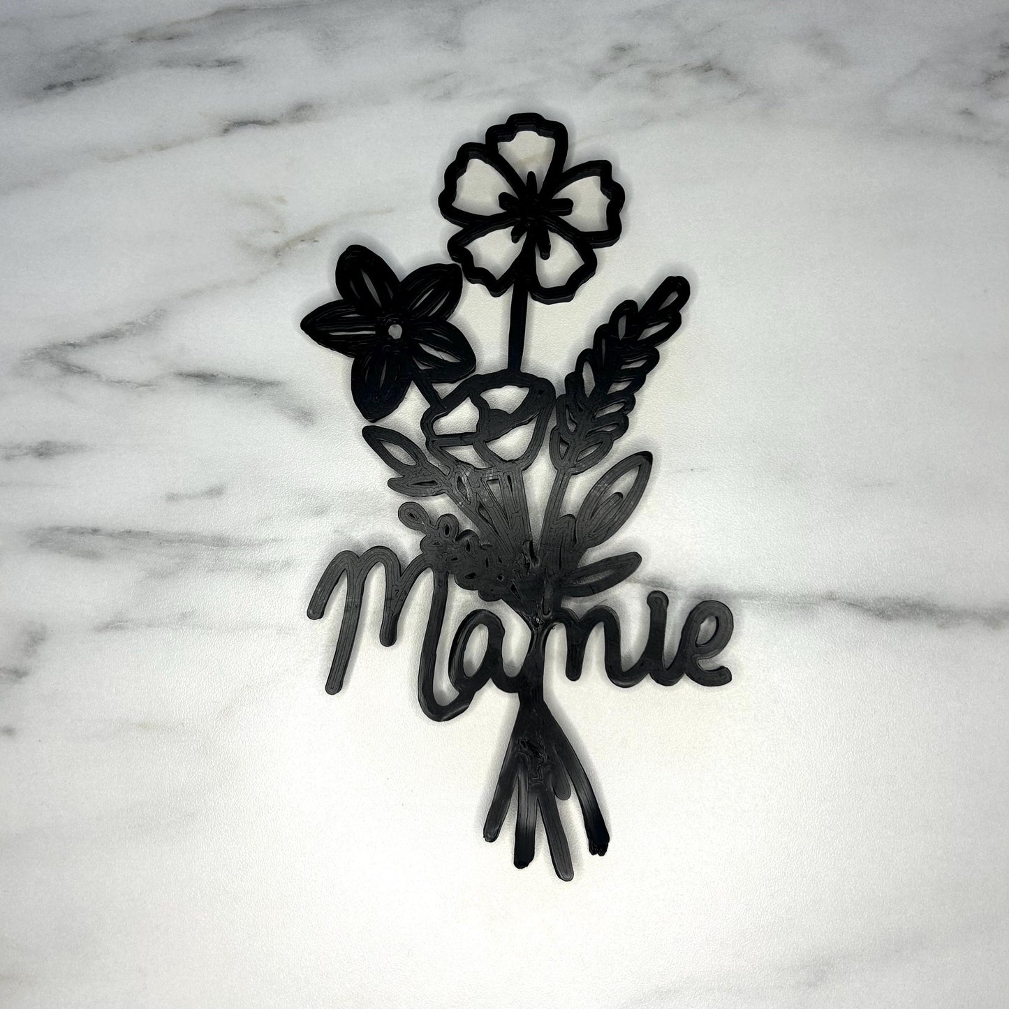 bouquet de fleurs  en décoration murale pour idée cadeau fête des grands mères cadeau grand mere