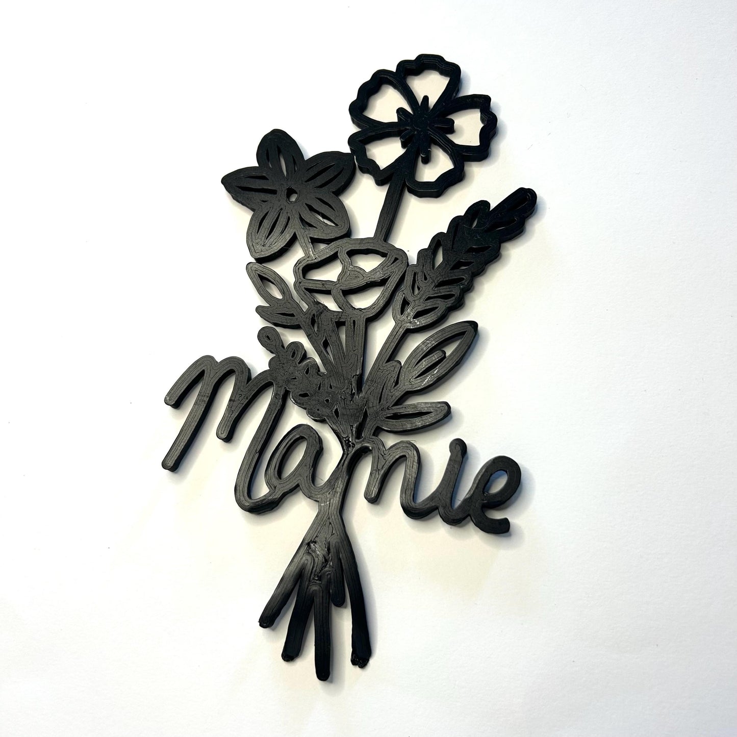 bouquet de fleurs  en décoration murale pour idée cadeau fête des grands mères cadeau grand mere