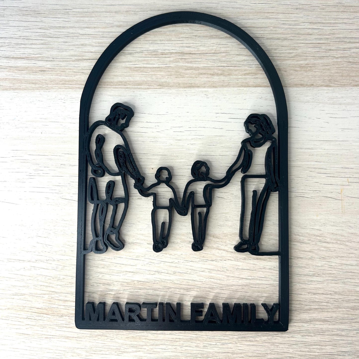 Cadeau famille personnalisé – Déco murale avec prénoms