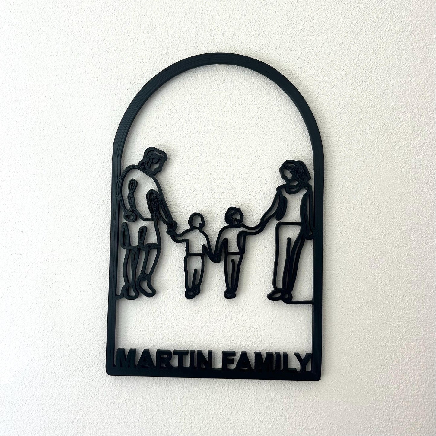 Cadeau famille personnalisé – Déco murale avec prénoms