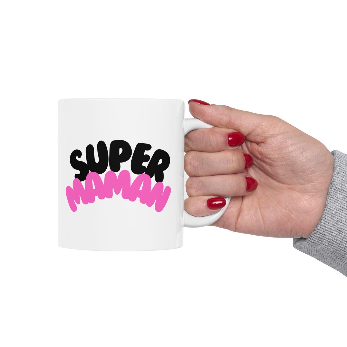 Tasse Super Maman – Cadeau personnalisé Fête des Mères