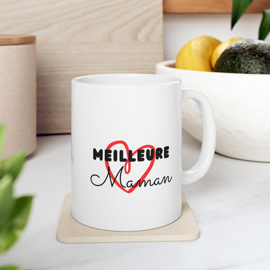 Tasse « Meilleure Maman » – Cadeau Fête des Mères, Anniversaire ou Noël pour Maman Extraordinaire