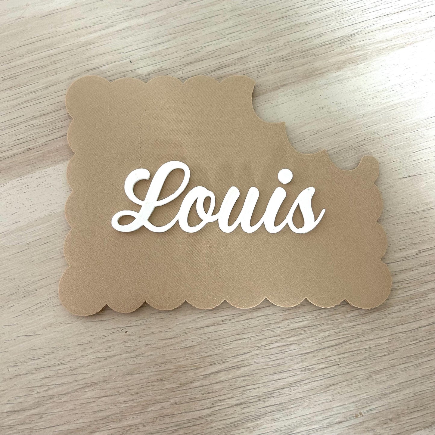 Prénom mural personnalisé pour chambre de bebe mignon en forme de biscuit avec prénom enseigne de porte pour chambre enfant petit lu