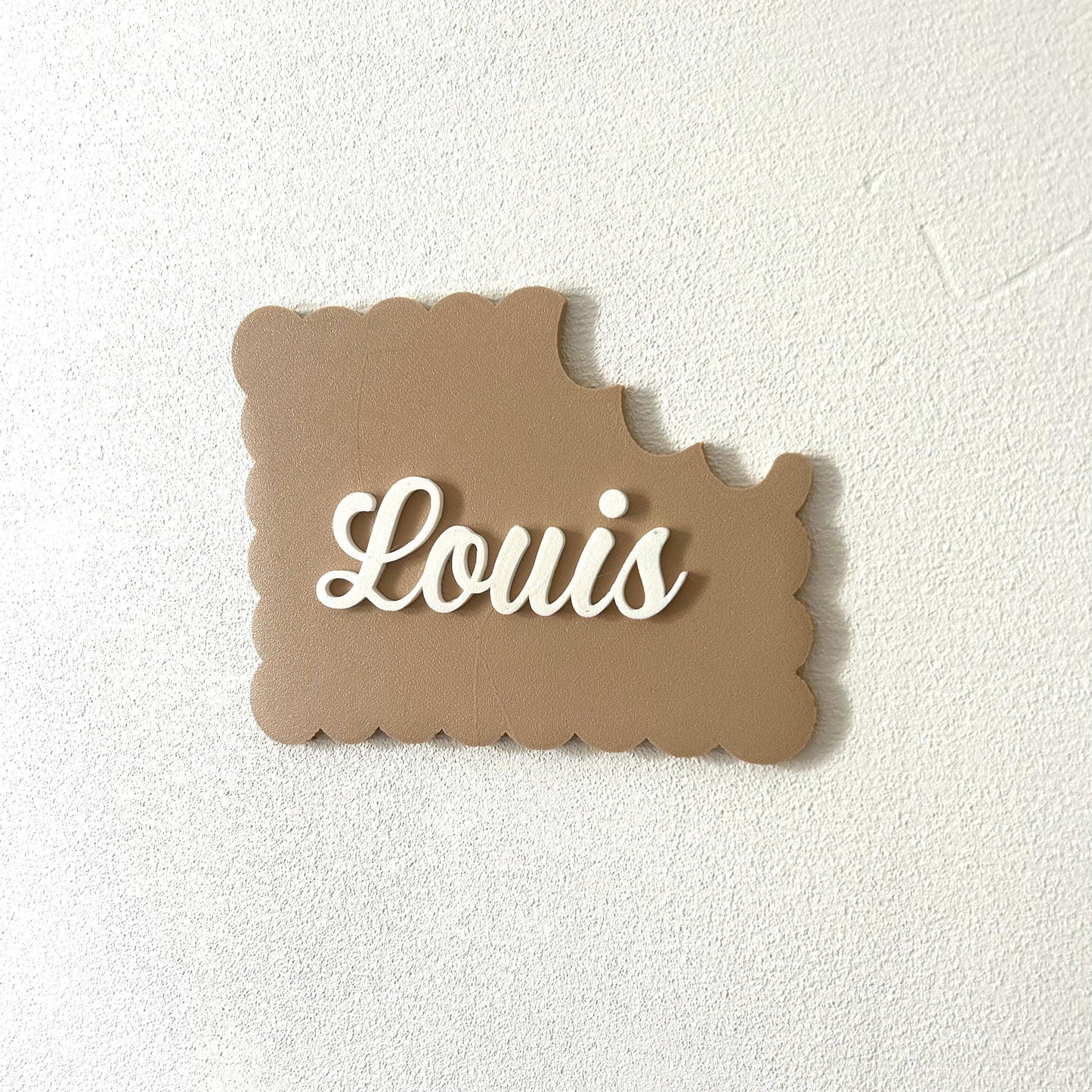 Prénom mural personnalisé pour chambre de bebe mignon en forme de biscuit avec prénom enseigne de porte pour chambre enfant petit lu