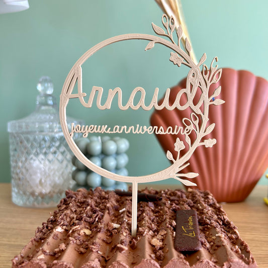 Cake Topper en Impression 3D Personnalisé - Décoration Unique pour Votre Gâteau d'Anniversaire