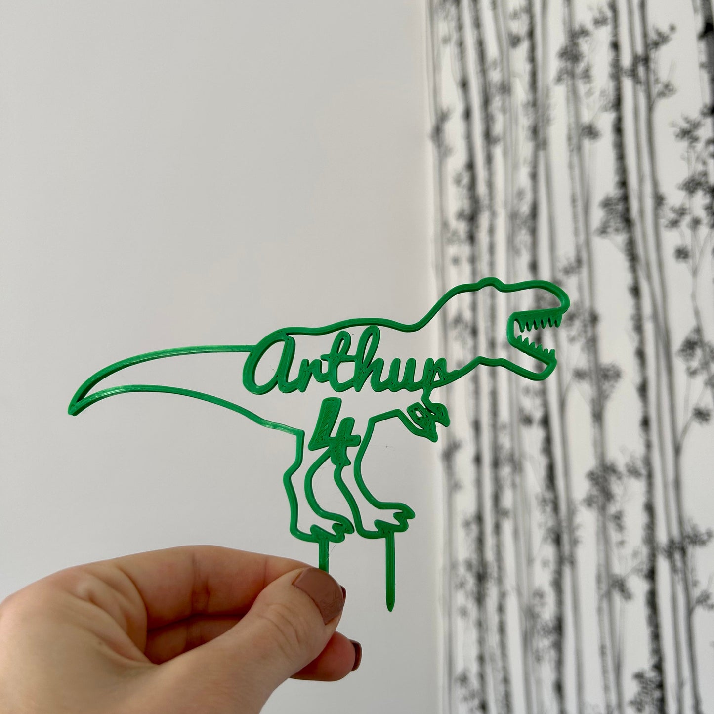 Cake Topper Thème Dinosaure – Personnalisable pour Enfants