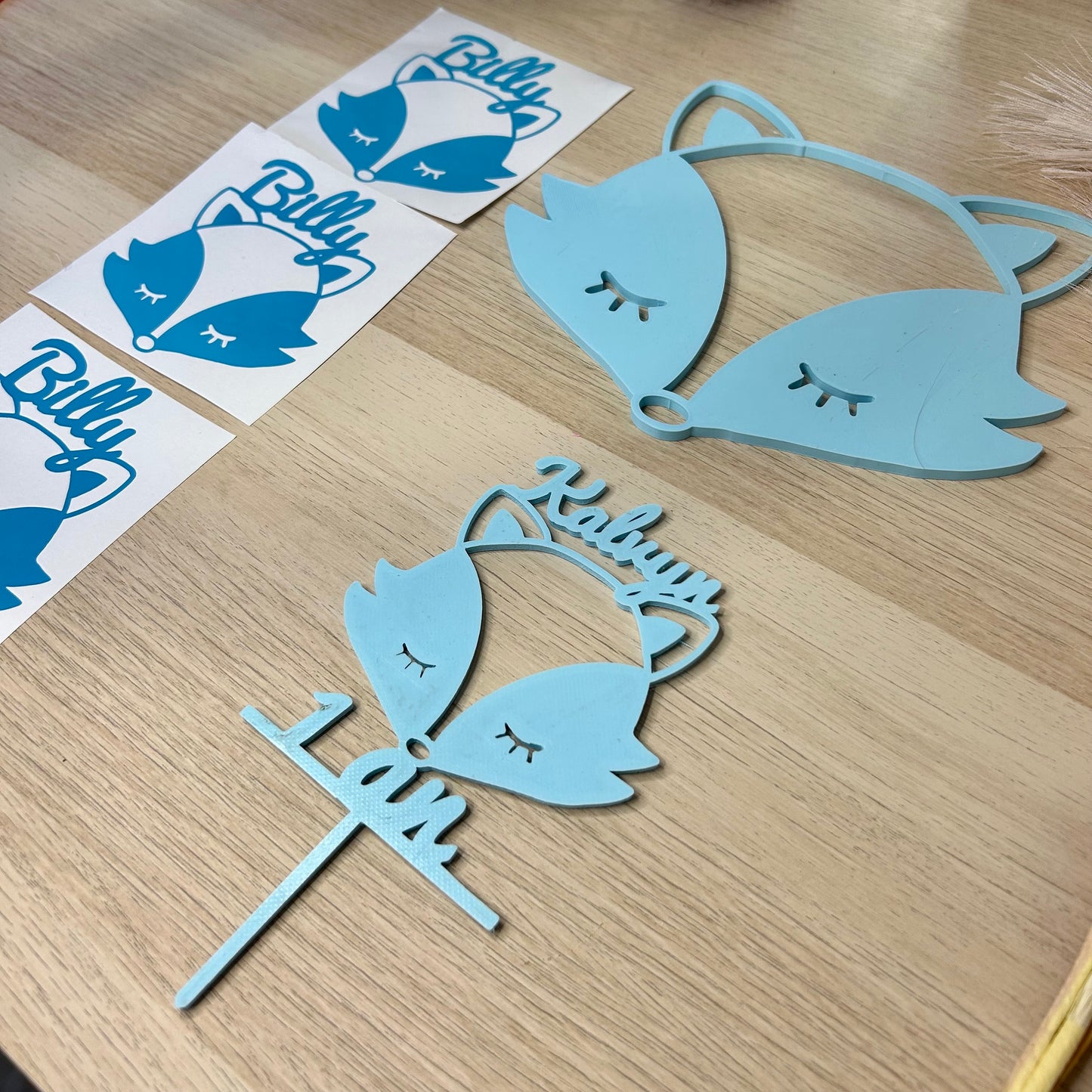 Box cadeau bébé avec prénom – Décoration murale renard personnalisée et mignonne