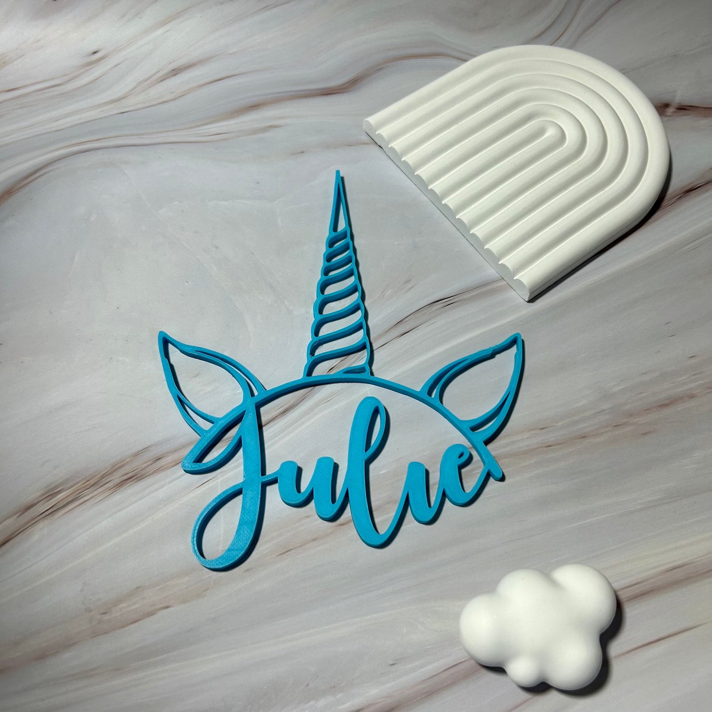Décoration murale licorne personnalisable pour enfant – À accrocher sur porte ou mur de chambre