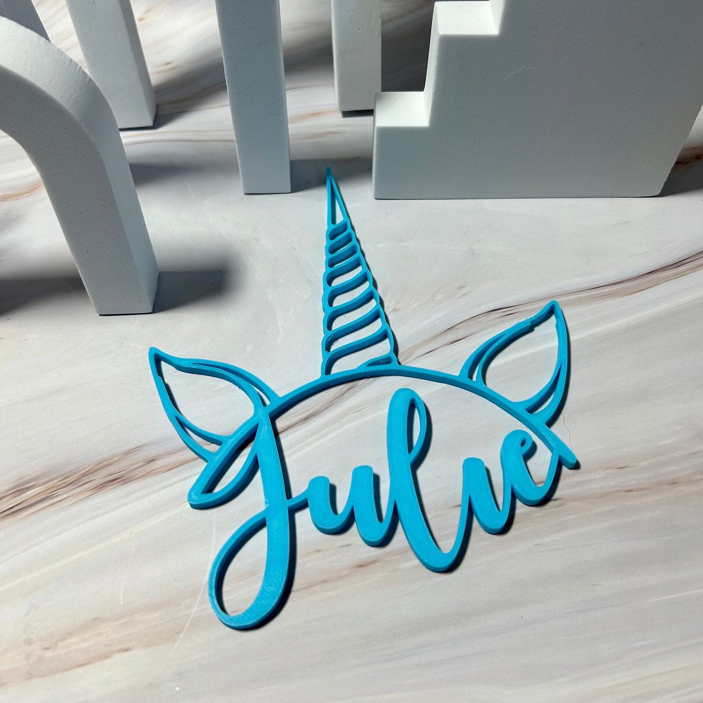 Décoration murale licorne personnalisable pour enfant – À accrocher sur porte ou mur de chambre