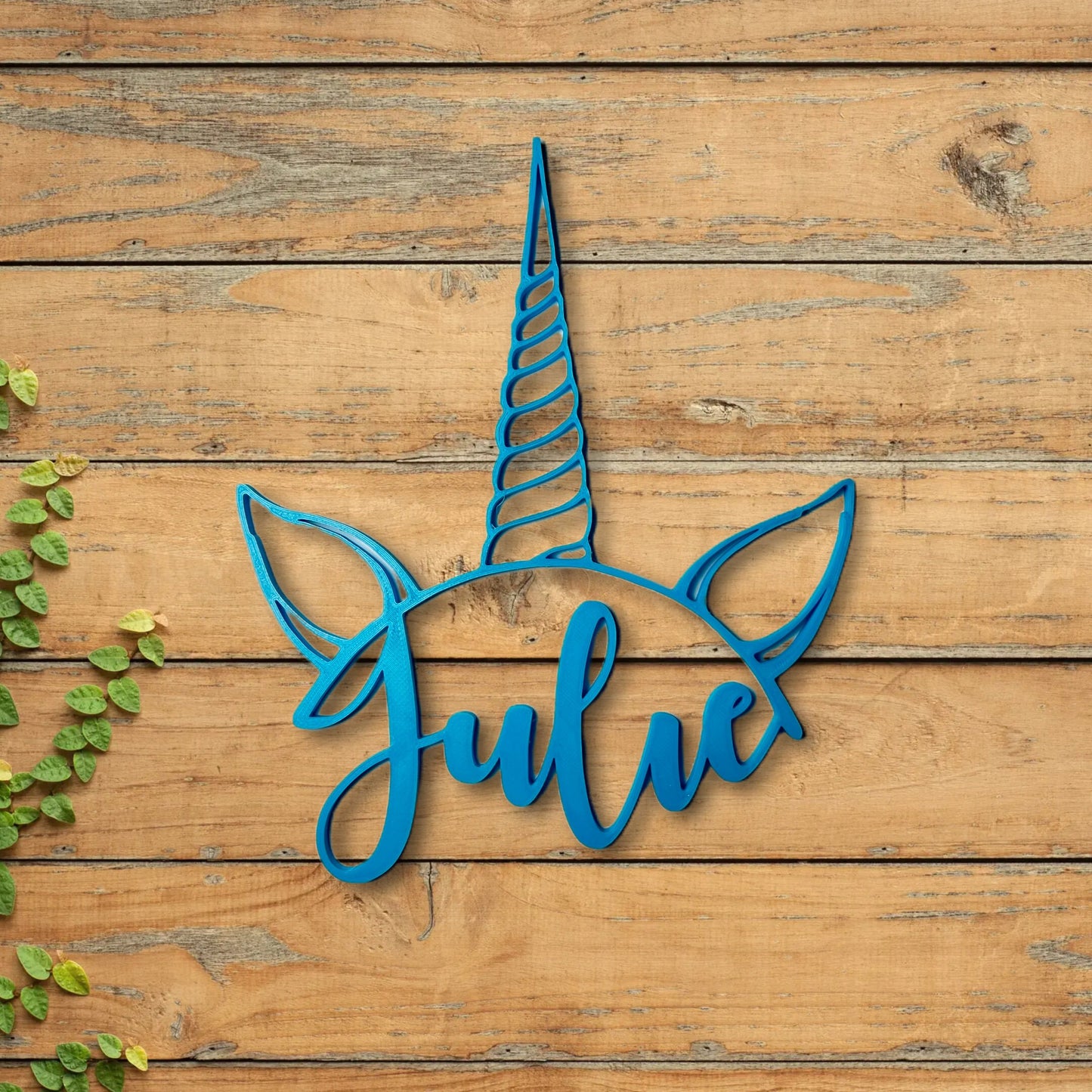 Décoration murale licorne personnalisable pour enfant – À accrocher sur porte ou mur de chambre