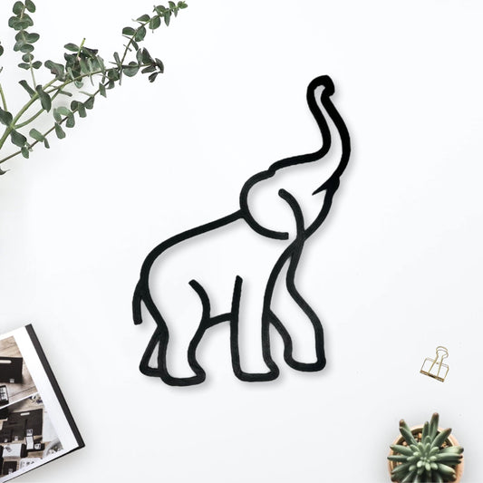 Eléphant personnalisable avec prénom pour déco murale de chambre enfant ou décoration murale salon tendance